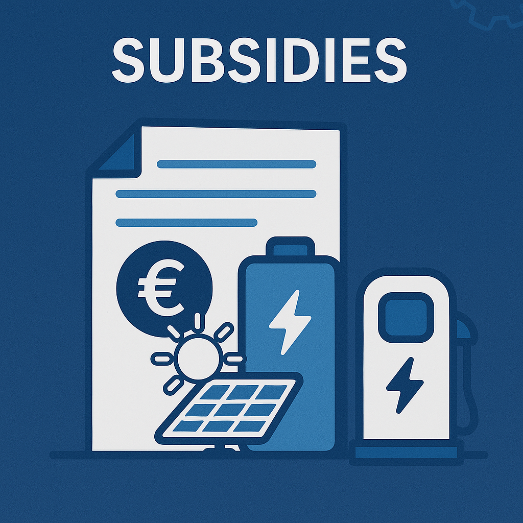 animatie van Subsidies in de energiesector